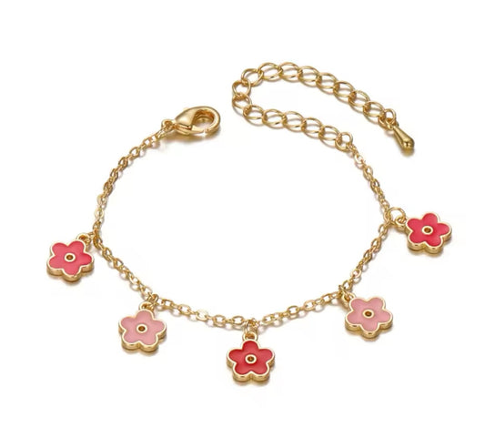 Flower Charm Bracelet