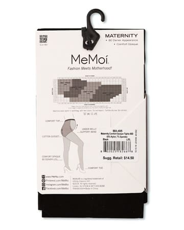 MeMoi Women's Maternity 80 Denier Opaque Support Comfort Tights ma-405