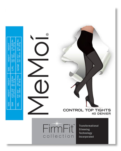 MeMoi Women's Semi-Opaque FirmFit Control Top Tights 40 Denier