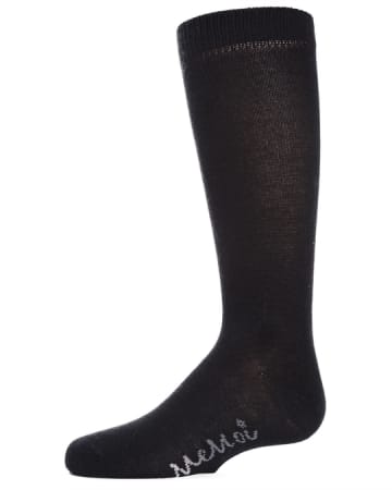 MeMoi Kids' Basic Cotton Blend Knee High Socks MK-5056