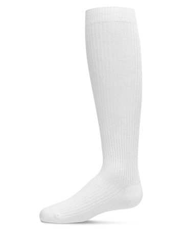 MeMoi Thin Ribbed Girls Cotton Blend Knee High Sock MK-5256