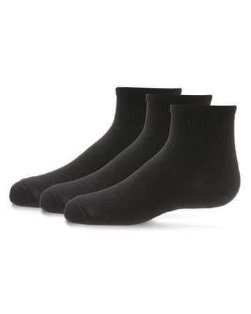 Memoi 3 Pair Pack Ribbed Mid Cut Sock Mk-563