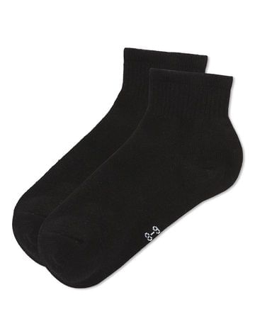 Memoi 3 Pair Pack Ribbed Mid Cut Sock Mk-563