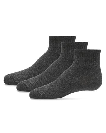 Memoi 3 Pair Pack Ribbed Mid Cut Sock Mk-563