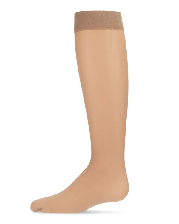 Memoi Girls Basic Sheer Knee Highs 30 Denier