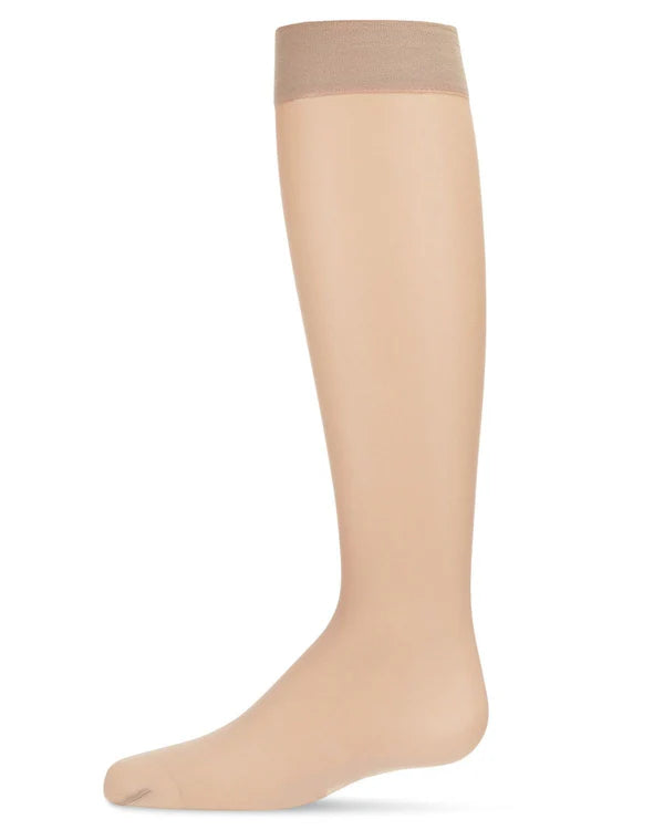 Memoi Girls Basic Sheer Knee Highs 30 Denier