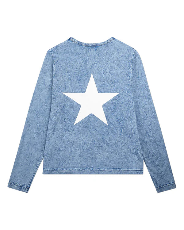 Pre Order! Memoi Back Star Long Sleeve T-Shirt