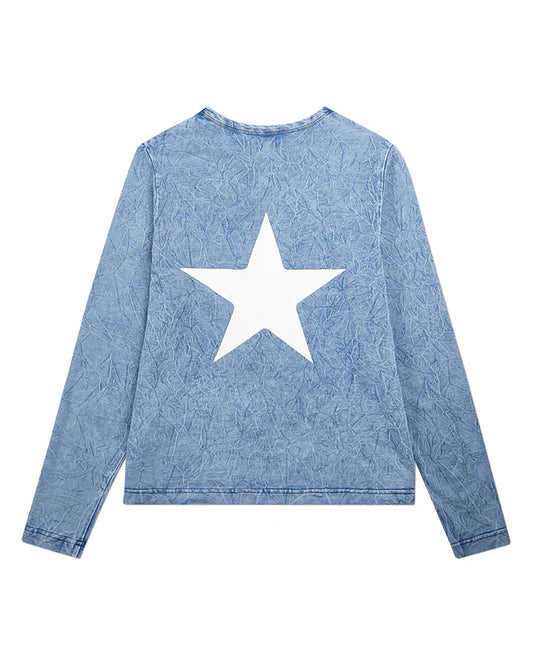 Pre Order! Memoi Back Star Long Sleeve T-Shirt