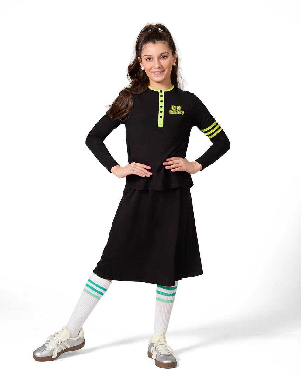 Pre Order! Girls Snap Front Long Sleeve T-Shirt