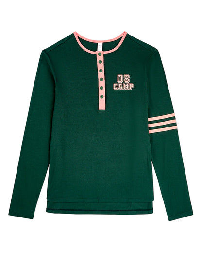 Pre Order! Girls Snap Front Long Sleeve T-Shirt