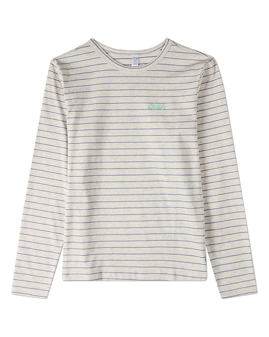 Pre Order! Memoi Ciao Striped Long Sleeve T-Shirt