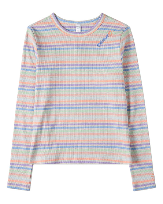 Pre Order! Memoi Summer Sun Striped Long Sleeve T-Shirt