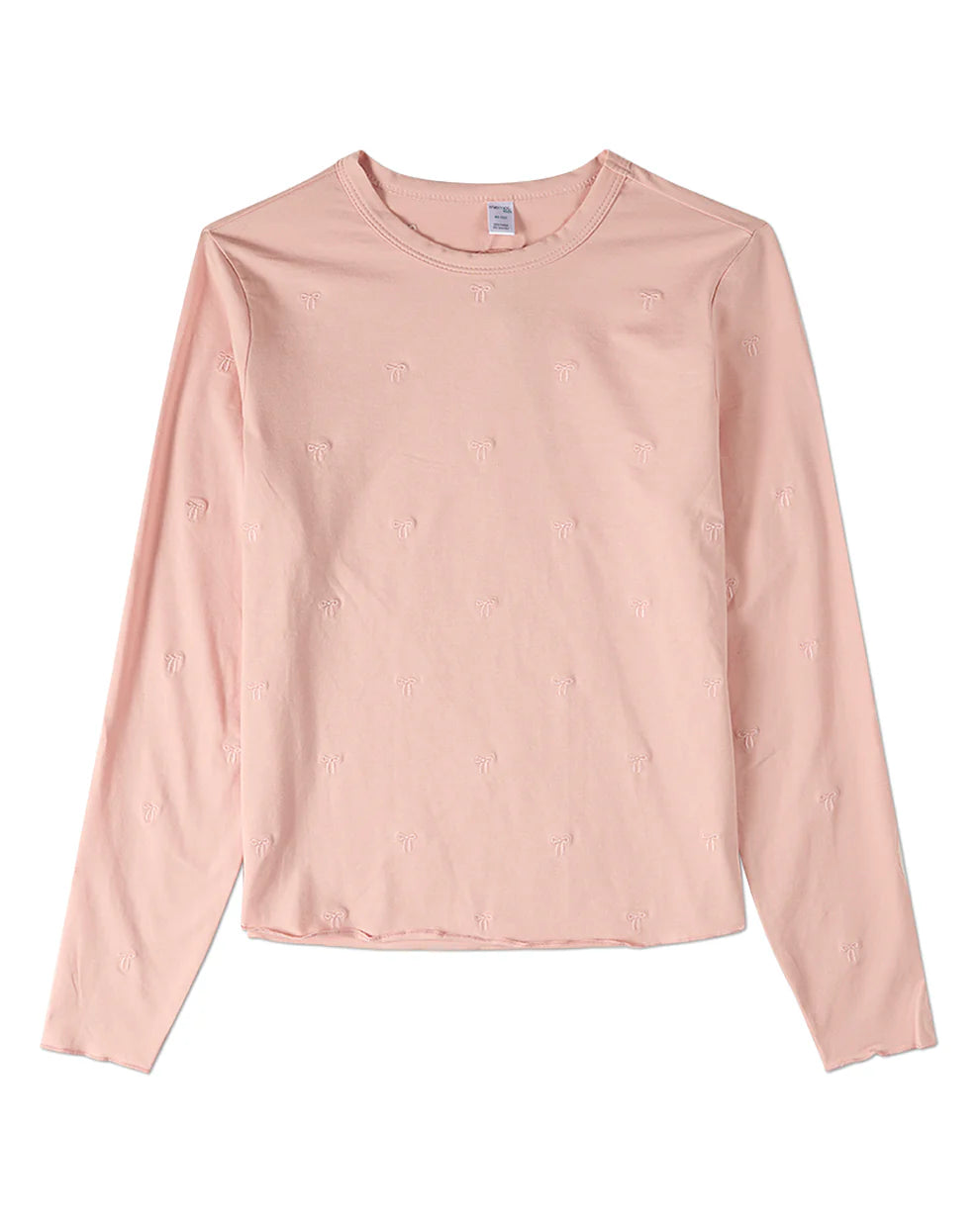 Pre Order! Girls Embroidered All-Over Bows Long-Sleeve T-Shirt