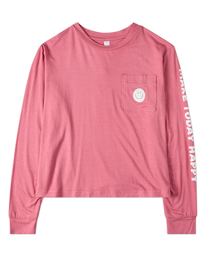 Pre Order! Memoi Make Today Happy Smiley Long Sleeve T-Shirt