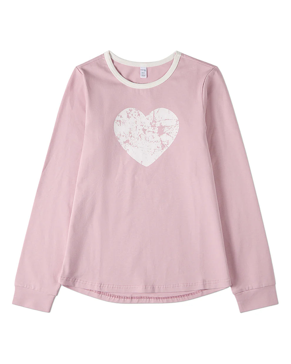Pre Order! Memoi Distressed Heart Long Sleeve T-Shirt