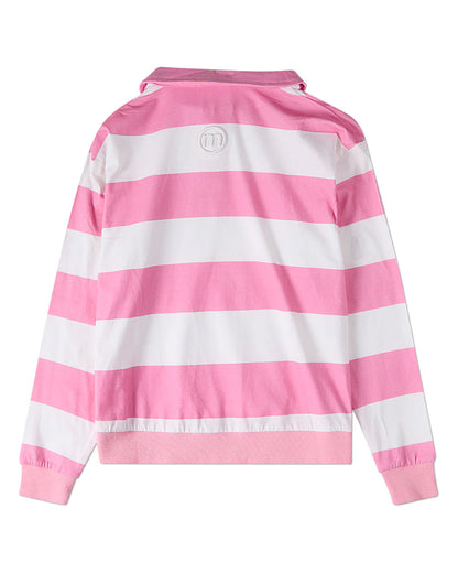 Pre Order! Memoi Summer Flag Striped Long Sleeve Polo Shirt