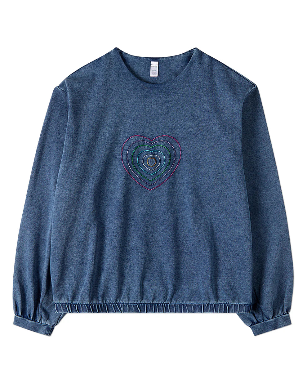 Pre Order! Memoi Stitched Heart Long Sleeve T-Shirt