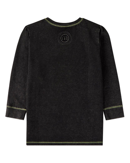 Pre Order! Heathered Long Sleeve T-Shirt Topstitch Trim