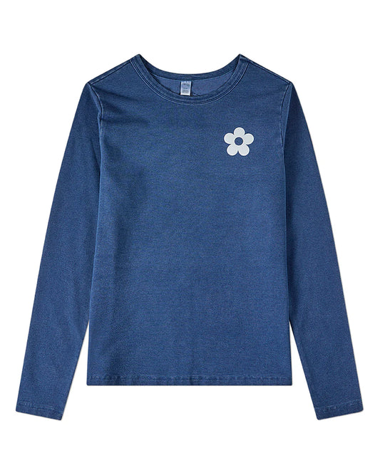 Pre Order! Memoi Denim Graphic Denim Long Sleeve T-Shirt