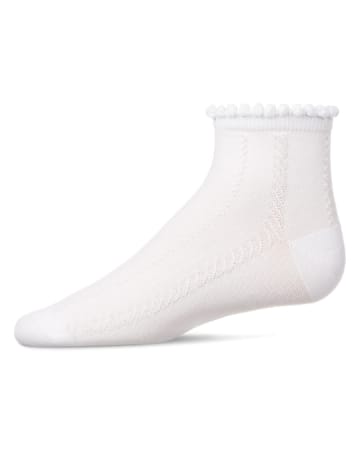 MeMoi Girls' Rope Stitch Anklet Socks
