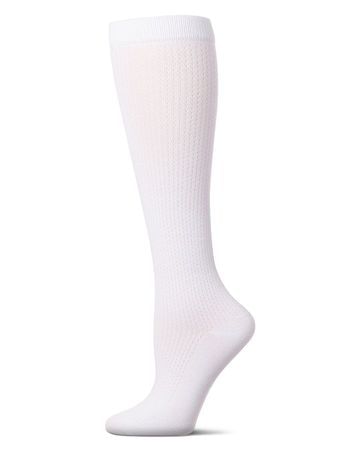 MeMoi Girls' Pointelle Dot Knee High Socks