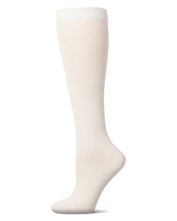 MeMoi Girls' Pointelle Dot Knee High Socks