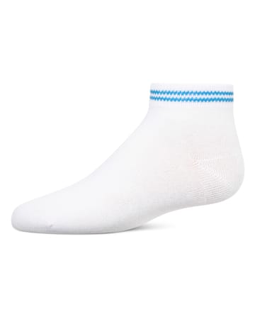 MeMoi Girls' Ziggy Double Ring Cotton Blend Anklet Sock