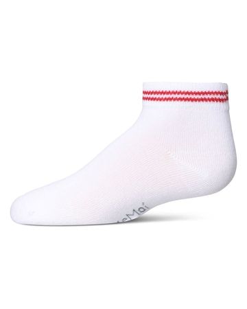 MeMoi Girls' Ziggy Double Ring Cotton Blend Anklet Sock