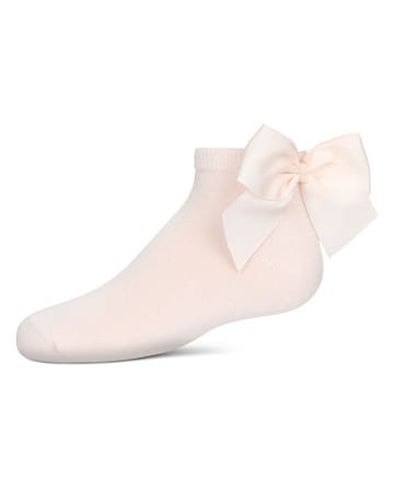 MeMoi Girls' Bow Back Anklet Socks