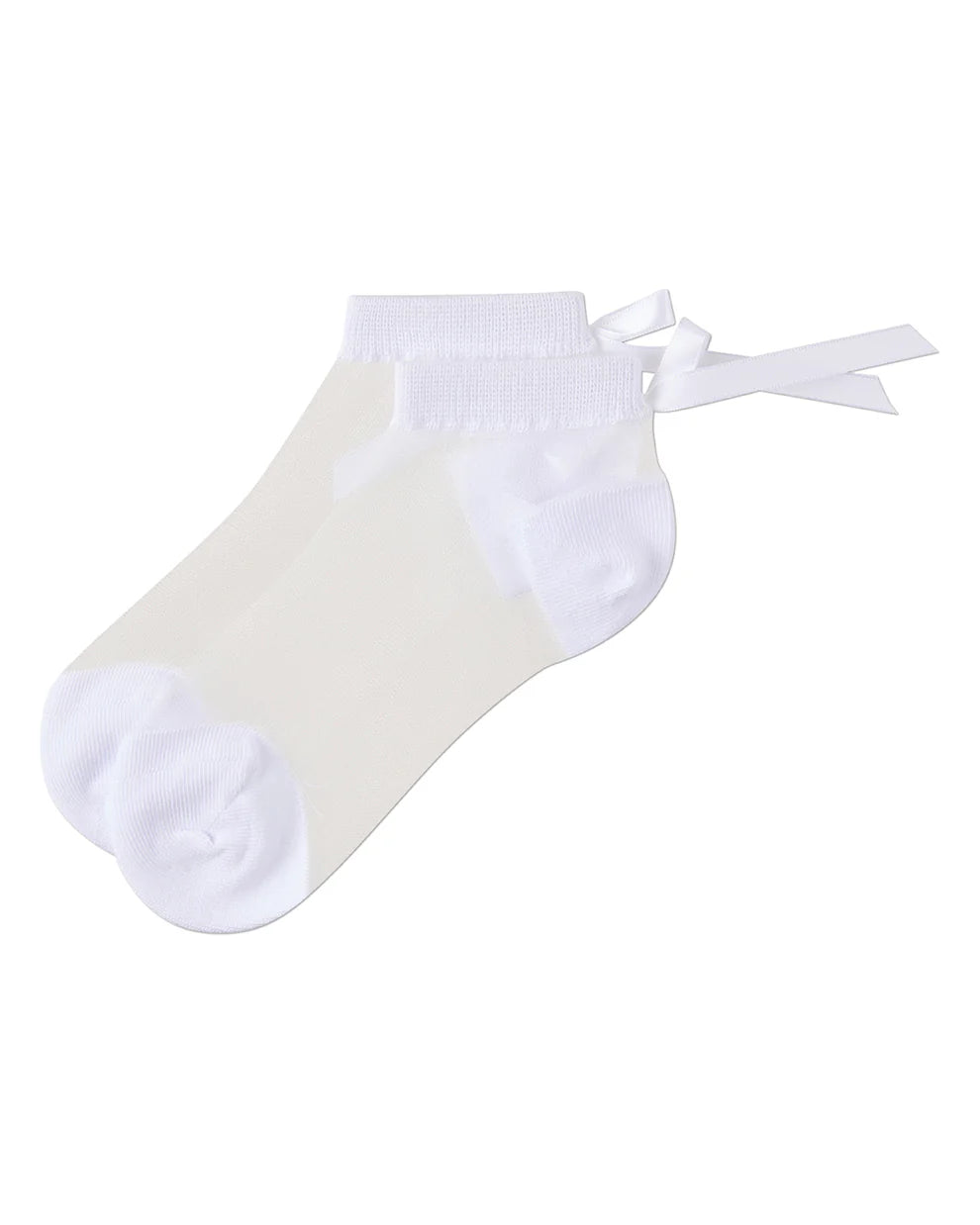 Memoi Sheer Satin Bow Anklet - MKF-6109
