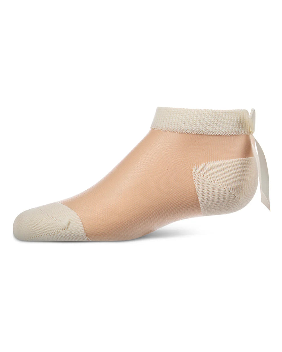 Memoi Sheer Satin Bow Anklet - MKF-6109