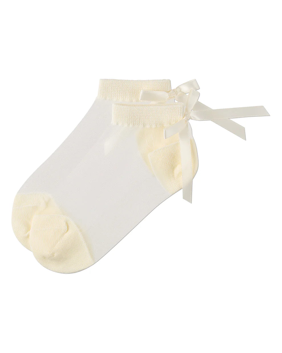 Memoi Sheer Satin Bow Anklet - MKF-6109