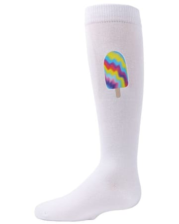 MeMoi Girls' Tie-Dye Popsicle Knee-High Socks
