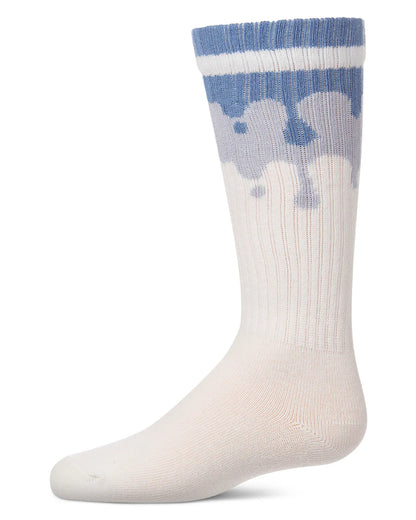 Girls "Paint Drip" Ribbed Knee High Sock MKF-7226