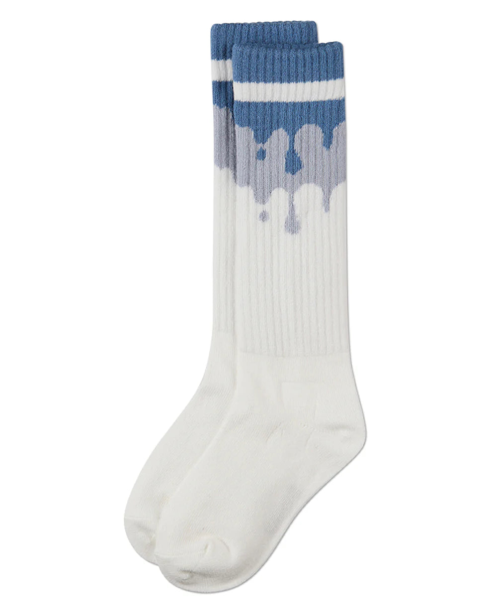 Girls "Paint Drip" Ribbed Knee High Sock MKF-7226