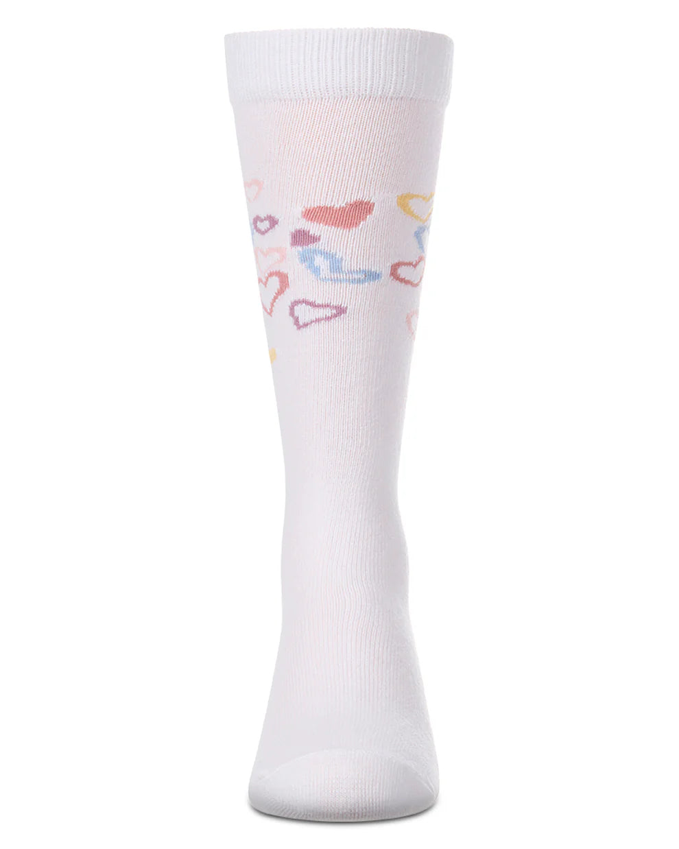 Memoi Overlapping Fun Heart Knee High - MKF-7240