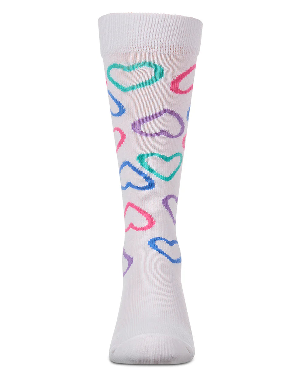 Memoi All Over Heart Knee High Sock MKF-7246