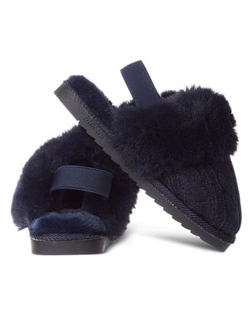 Memoi Cable Plush Slipper - MKS-0038