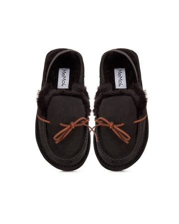 Memoi Suede Bow Slipper - MKS-0039