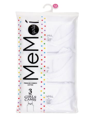 Memoi Girls Cami 3 Pair Pack