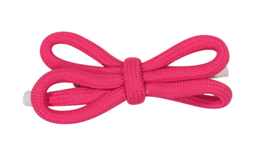 Dacee Hot Pink Shoelace Bow Mini Clip