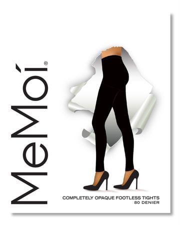 MeMoi Completely Opaque 80 Denier Control Top Footless Tights