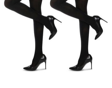 MeMoi Women's 2 Pair Pack 60 Denier Microfiber Opaque Non-Control Top Tights mo-645