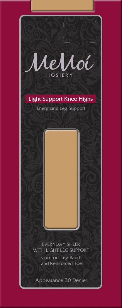 MeMoi Women's Light Support Sheer Knee Highs ms-715