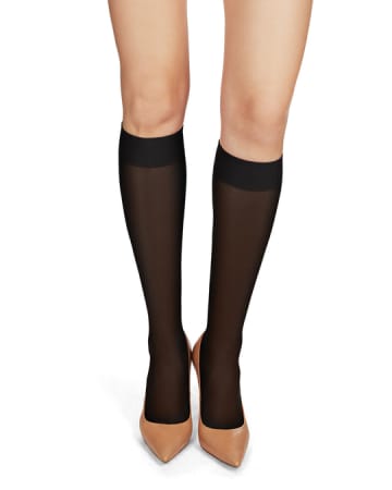 MeMoi Women's Completely Opaque Knee Highs