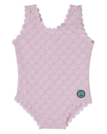 PRE ORDER Girls Logo Print Scalloped Bathing Suit Available June 1
