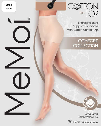 Memoi Light Support Cotton On Top Pantyhose 30 Denier MCT-365