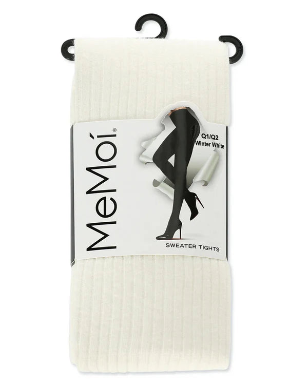 Memoi Sweater Ribbed Cotton Tights