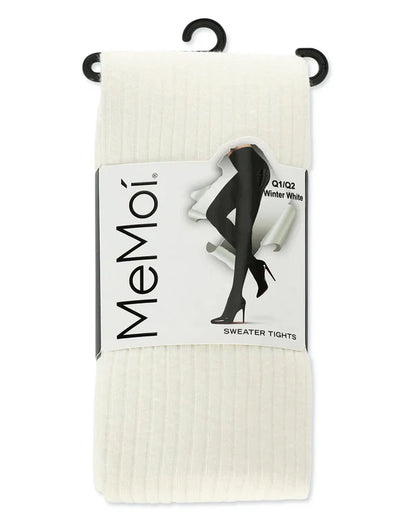Memoi Sweater Ribbed Cotton Tights