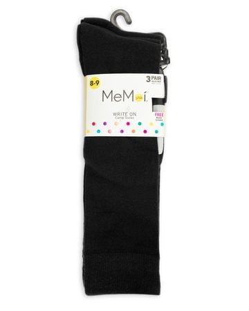 MeMoi Write On Camp Kids Cotton Blend Knee High Socks 3-Pack promo710